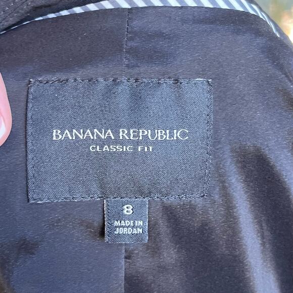 Banana Republic Women's Black Marzotto Italian Wool Blazer Size 8 - Picture 7 of 9